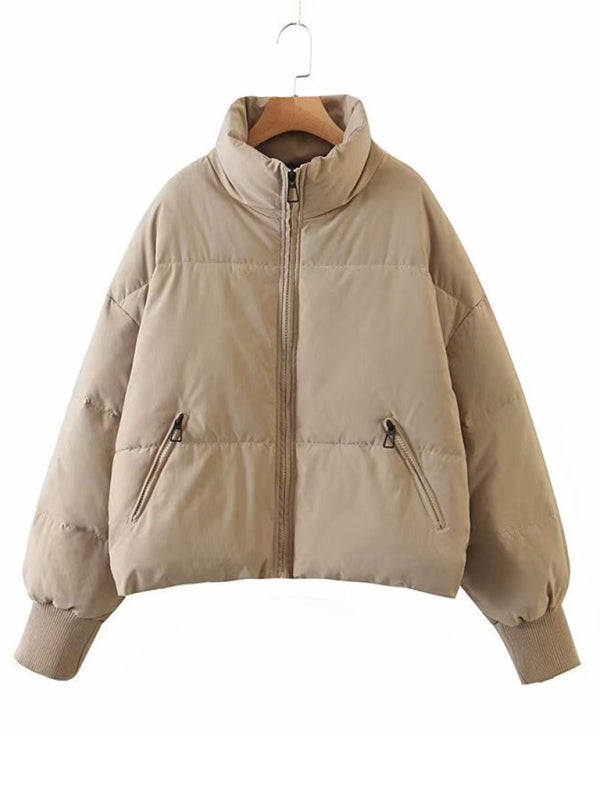 Blue Zone Planet | all-match stand collar bread jacket Puffer Coat BLUE ZONE PLANET