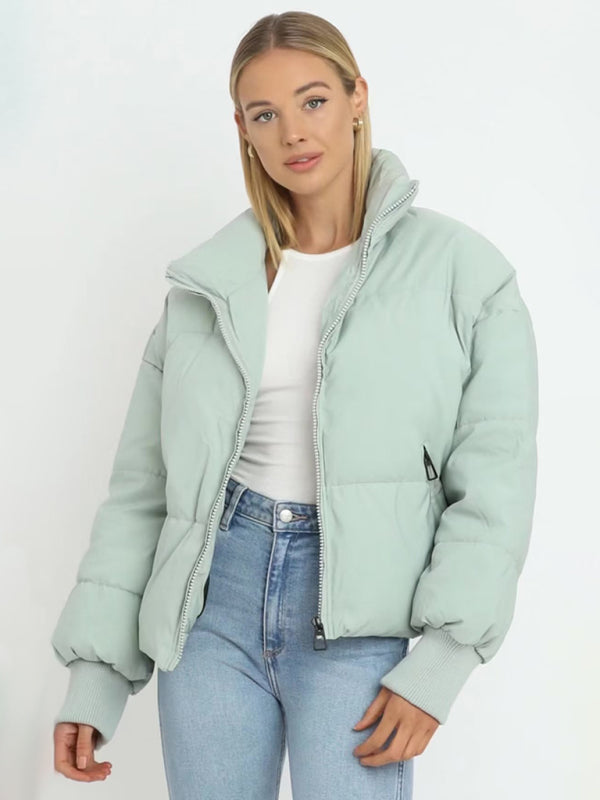 Blue Zone Planet | all-match stand collar bread jacket Puffer Coat BLUE ZONE PLANET