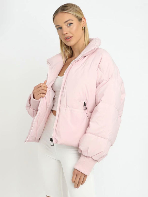 Blue Zone Planet | all-match stand collar bread jacket Puffer Coat BLUE ZONE PLANET