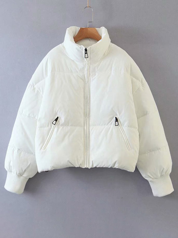 Blue Zone Planet | all-match stand collar bread jacket Puffer Coat BLUE ZONE PLANET