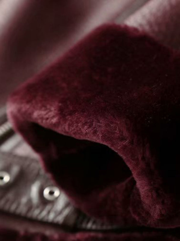 street fashion motorcycle style fur coat BLUE ZONE PLANET