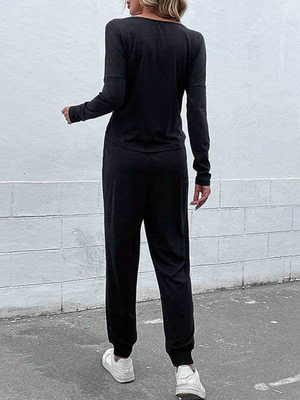 Blue Zone Planet | Solid color long sleeve autumn suit BLUE ZONE PLANET