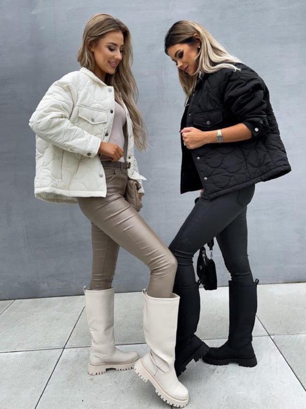 long sleeve button decorated cotton coat BLUE ZONE PLANET