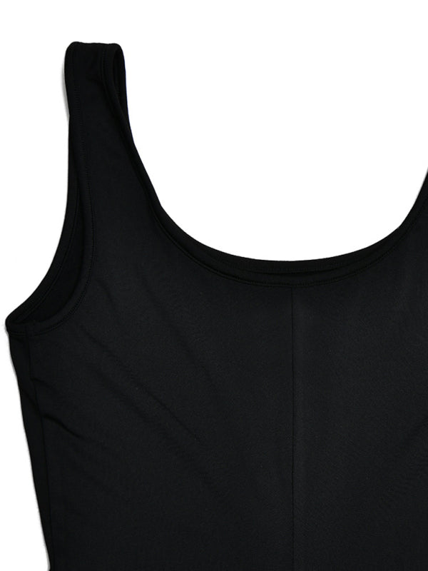 Blue Zone Planet | soft tummy control stitching backless trousers jumpsuit kakaclo