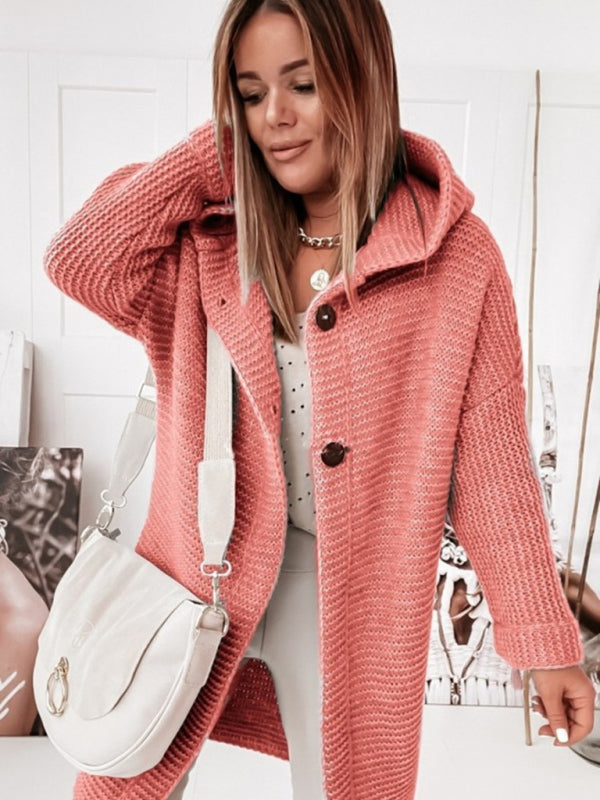 Blue Zone Planet |  Cecilia's loose hooded sweater cardigan BLUE ZONE PLANET