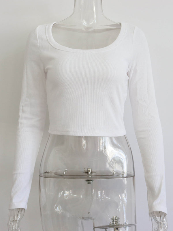 Blue Zone Planet | bottoming shirt slim knitted top BLUE ZONE PLANET