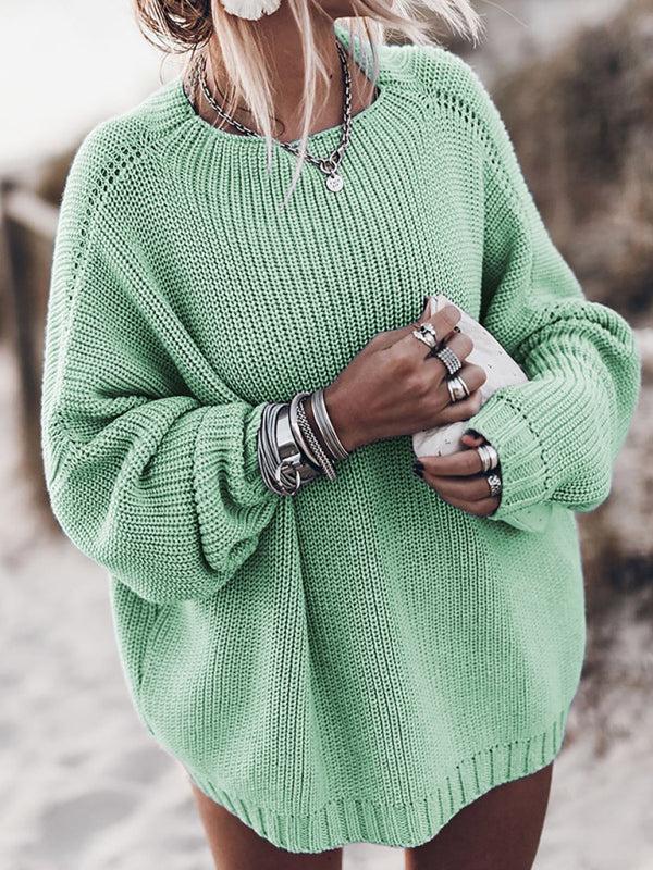 Blue Zone Planet | loose large size raglan sleeve sweater BLUE ZONE PLANET