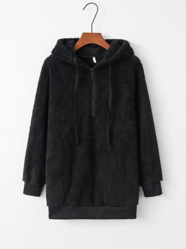 Blue Zone Planet | Women's hooded drawstring pocket sweatshirt fleece jacket BLUE ZONE PLANET