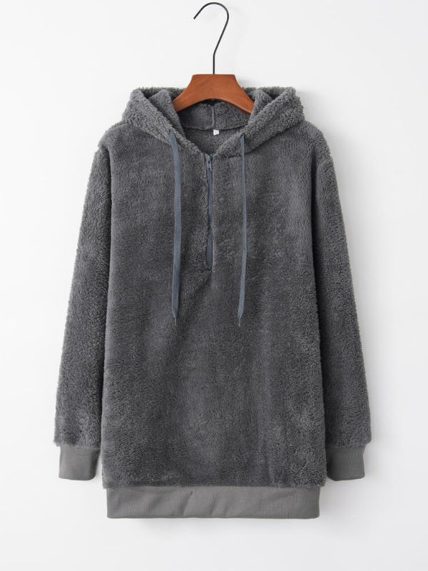 Blue Zone Planet | Women's hooded drawstring pocket sweatshirt fleece jacket BLUE ZONE PLANET
