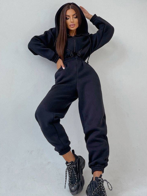 Blue Zone Planet | hooded sweatshirt sports suit two piece set BLUE ZONE PLANET