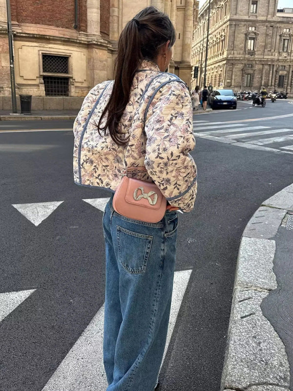 Blue Zone Planet | fashion versatile cotton double-sided fabric jacket cotton jacket (reversible) BLUE ZONE PLANET