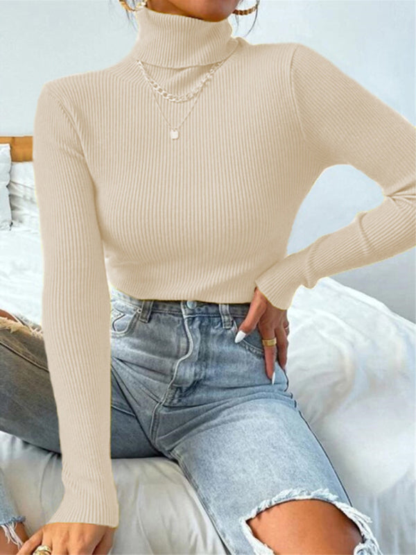 Christmas turtleneck tight knit top BLUE ZONE PLANET