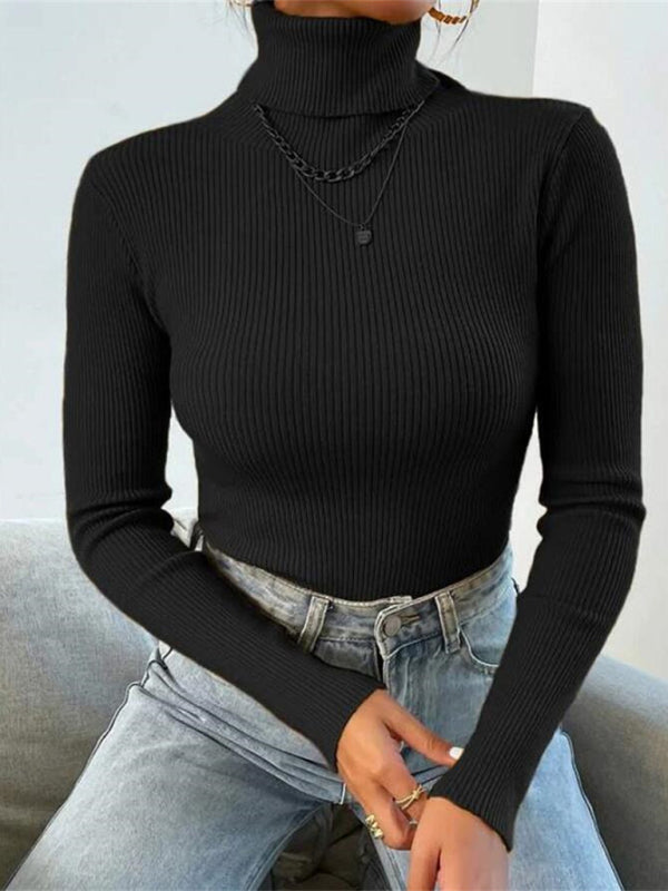 Christmas turtleneck tight knit top BLUE ZONE PLANET