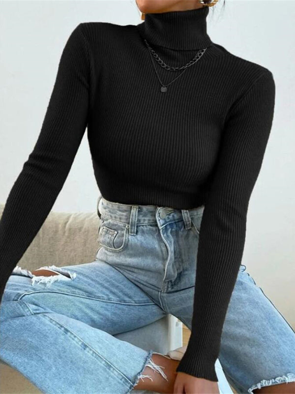 Christmas turtleneck tight knit top BLUE ZONE PLANET