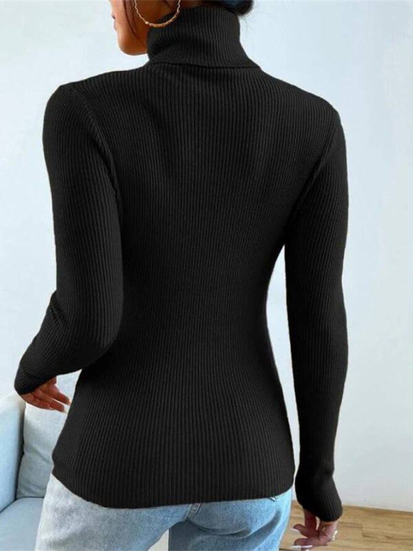 Christmas turtleneck tight knit top BLUE ZONE PLANET