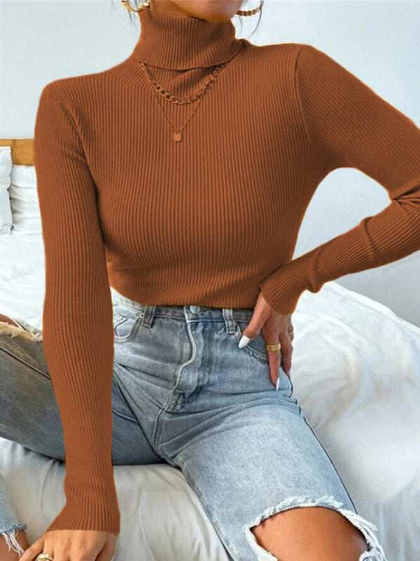 Christmas turtleneck tight knit top BLUE ZONE PLANET