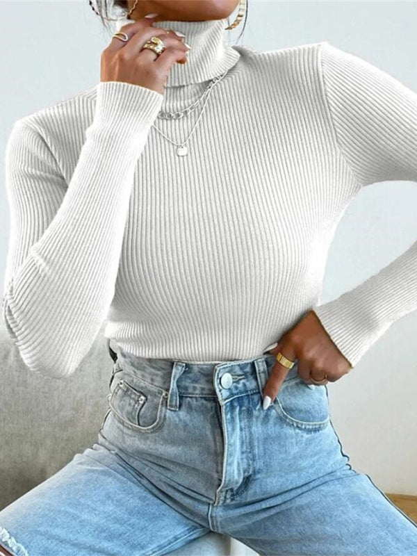 Christmas turtleneck tight knit top BLUE ZONE PLANET