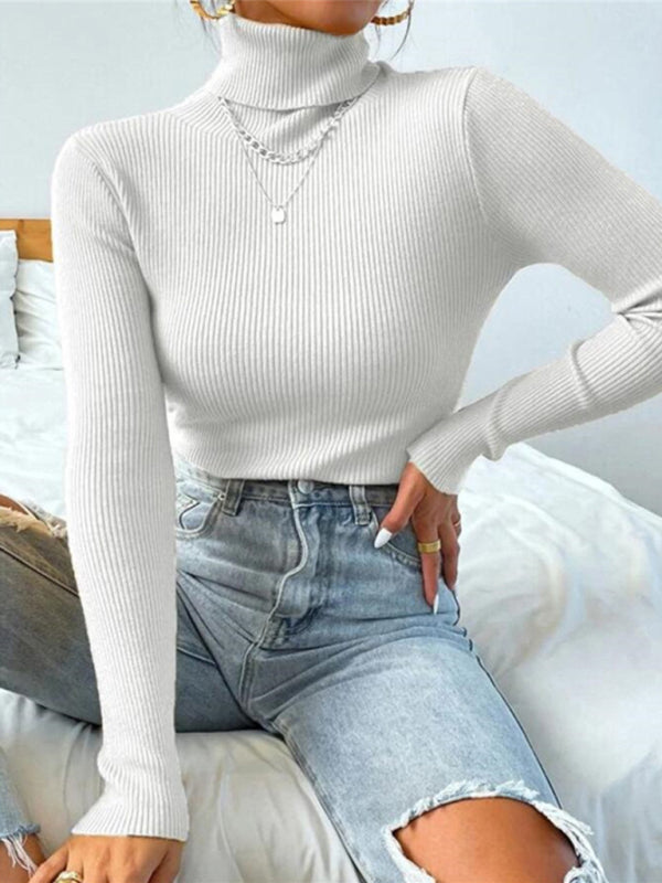 Christmas turtleneck tight knit top BLUE ZONE PLANET