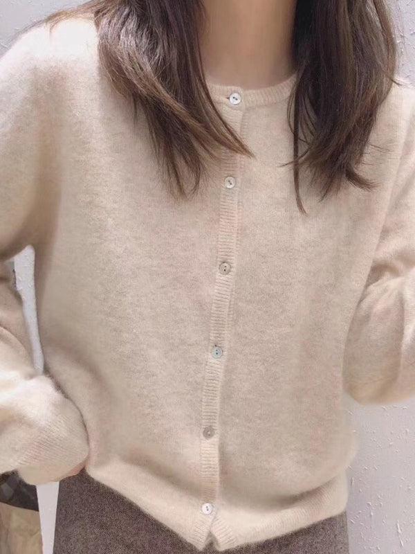 round neck layered knitted cardigan BLUE ZONE PLANET