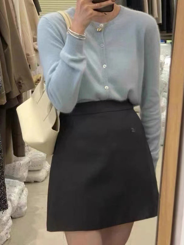 round neck layered knitted cardigan BLUE ZONE PLANET