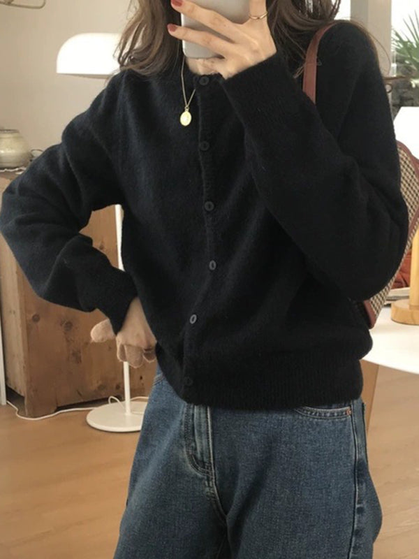 round neck layered knitted cardigan BLUE ZONE PLANET