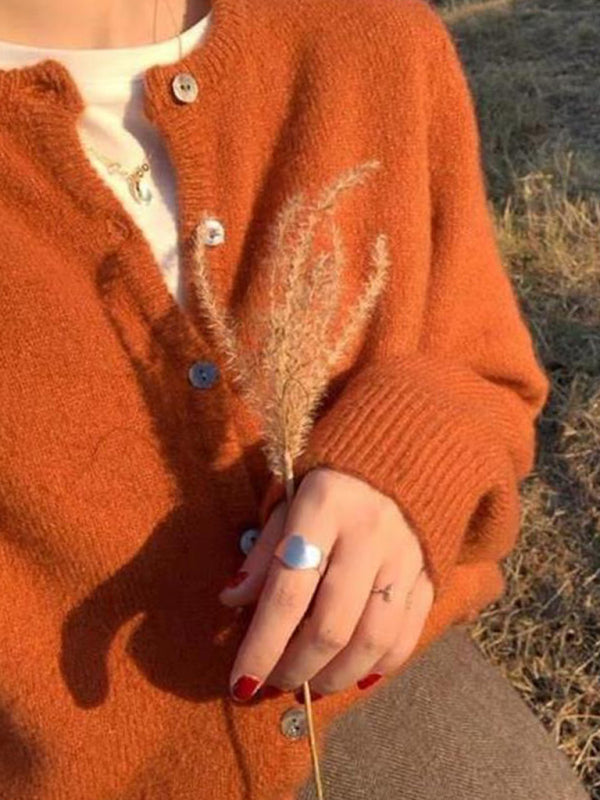 round neck layered knitted cardigan BLUE ZONE PLANET