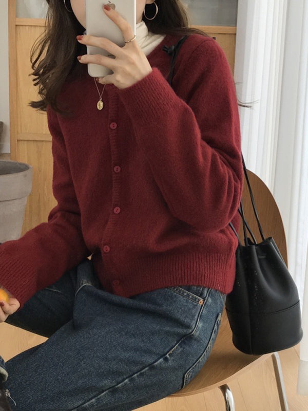 round neck layered knitted cardigan BLUE ZONE PLANET