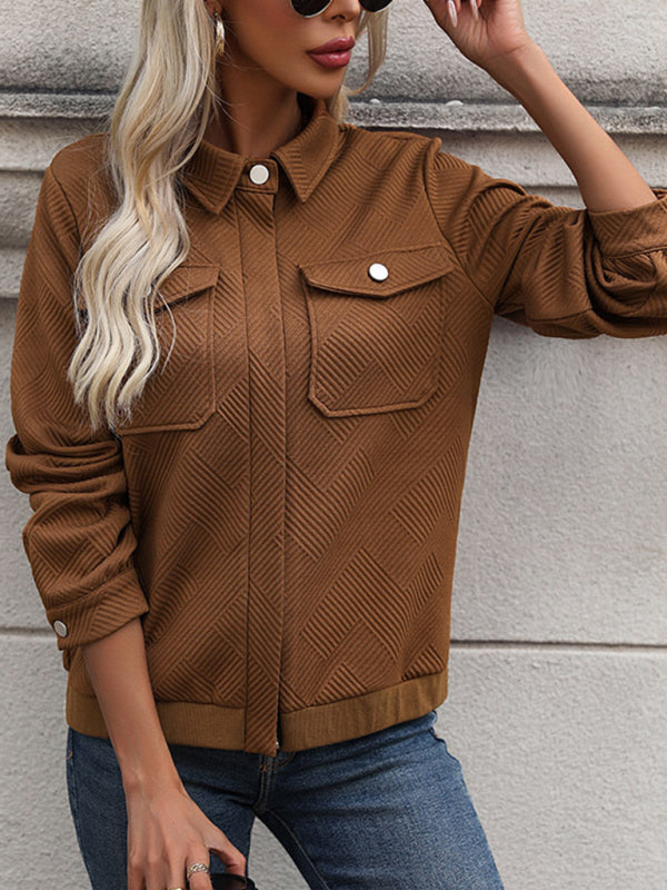 New women's lapel retro casual jacket kakaclo
