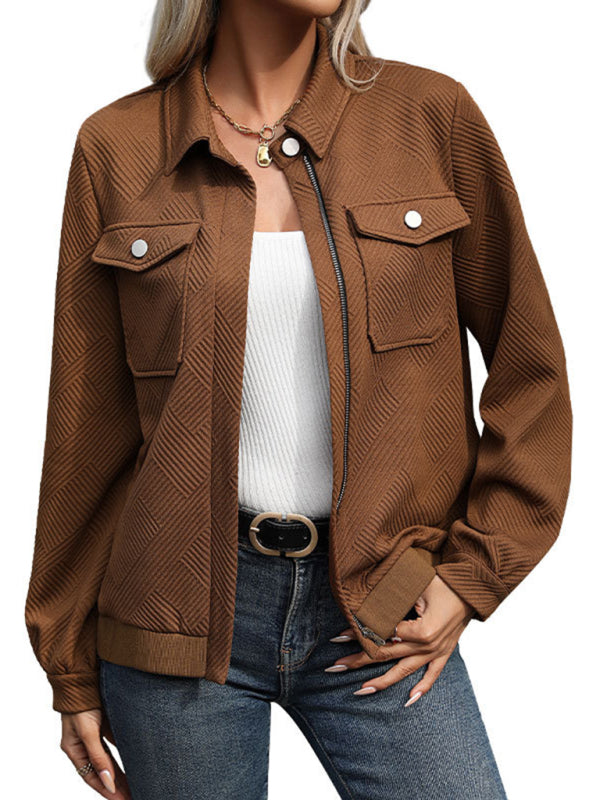 New women's lapel retro casual jacket kakaclo