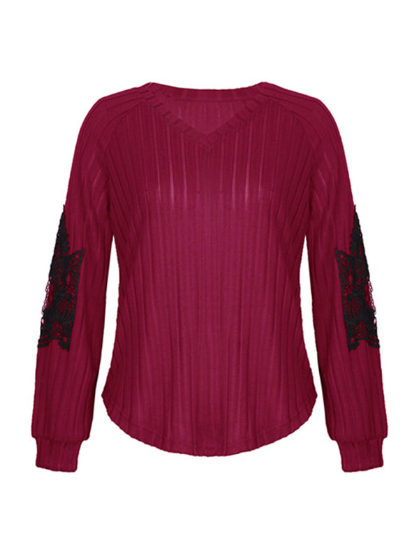 Blue Zone Planet | solid color knitted sweater bottoming top BLUE ZONE PLANET