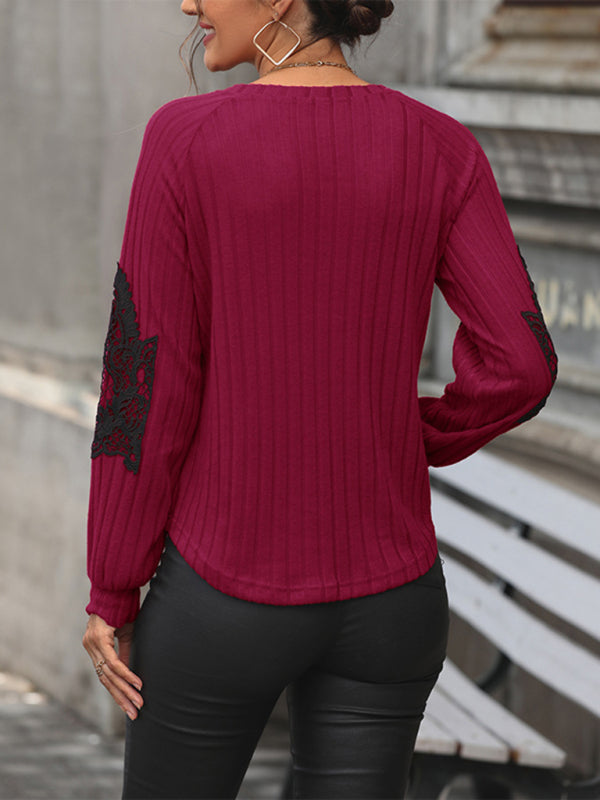 Blue Zone Planet | solid color knitted sweater bottoming top BLUE ZONE PLANET
