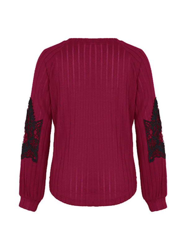 Blue Zone Planet | solid color knitted sweater bottoming top BLUE ZONE PLANET