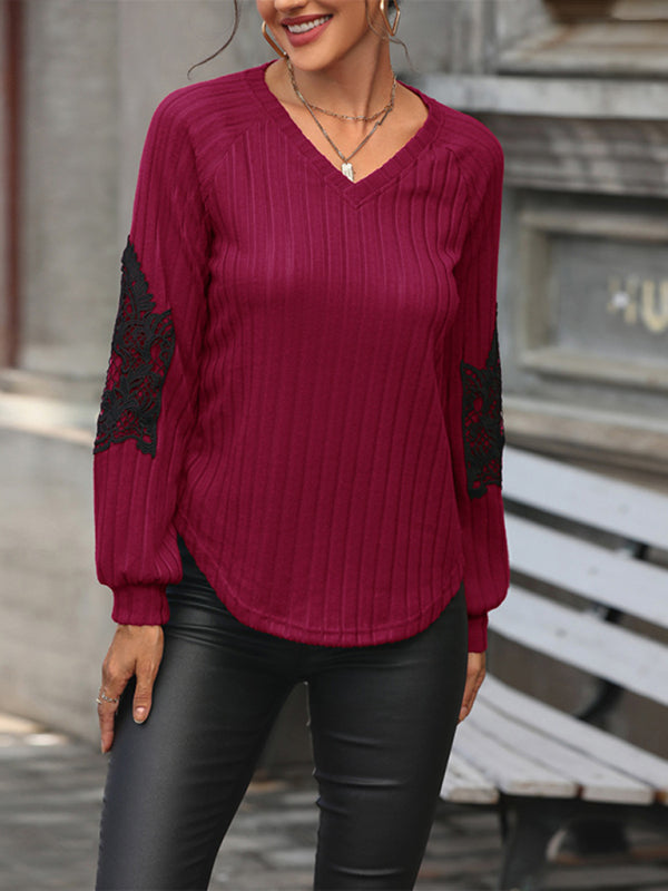 Blue Zone Planet | solid color knitted sweater bottoming top BLUE ZONE PLANET