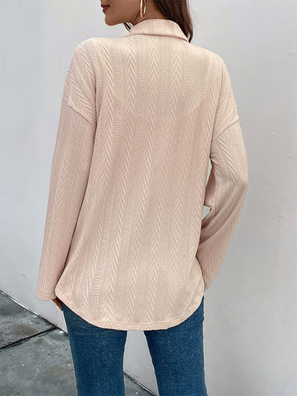 Blue Zone Planet |  Lapel Cardigan Jacket BLUE ZONE PLANET