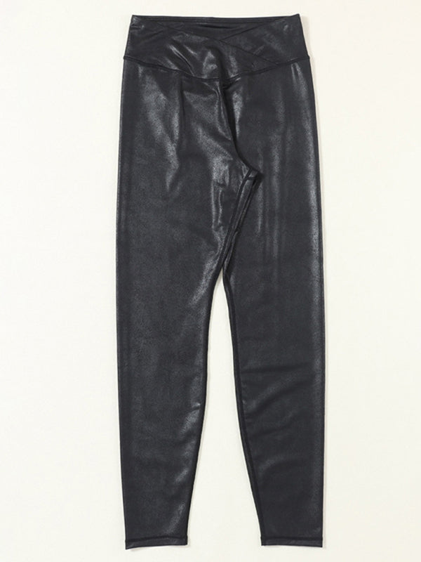 solid color tight leggings trousers BLUE ZONE PLANET
