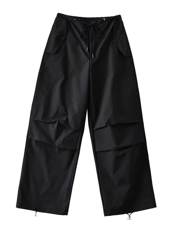 Blue Zone Planet |  Large pockets, sporty, able, loose wide-leg pants overalls BLUE ZONE PLANET