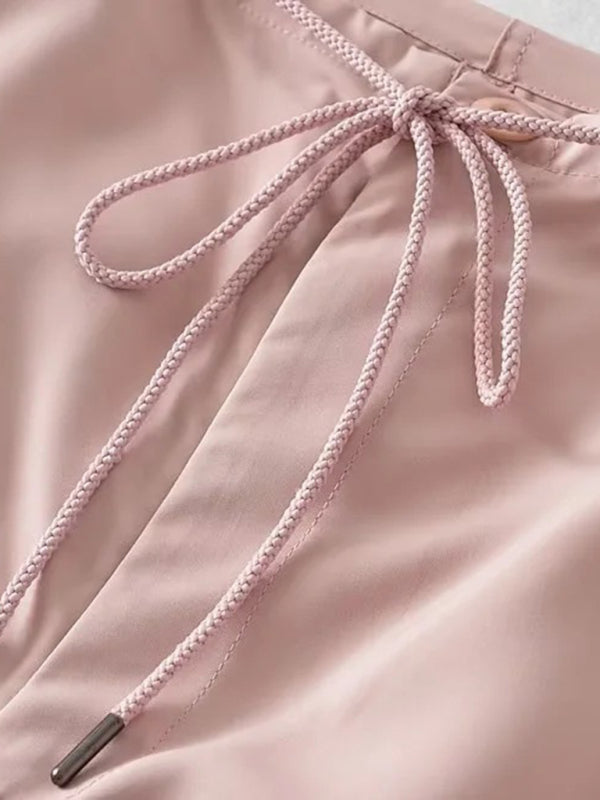 Blue Zone Planet |  Large pockets, sporty, able, loose wide-leg pants overalls BLUE ZONE PLANET