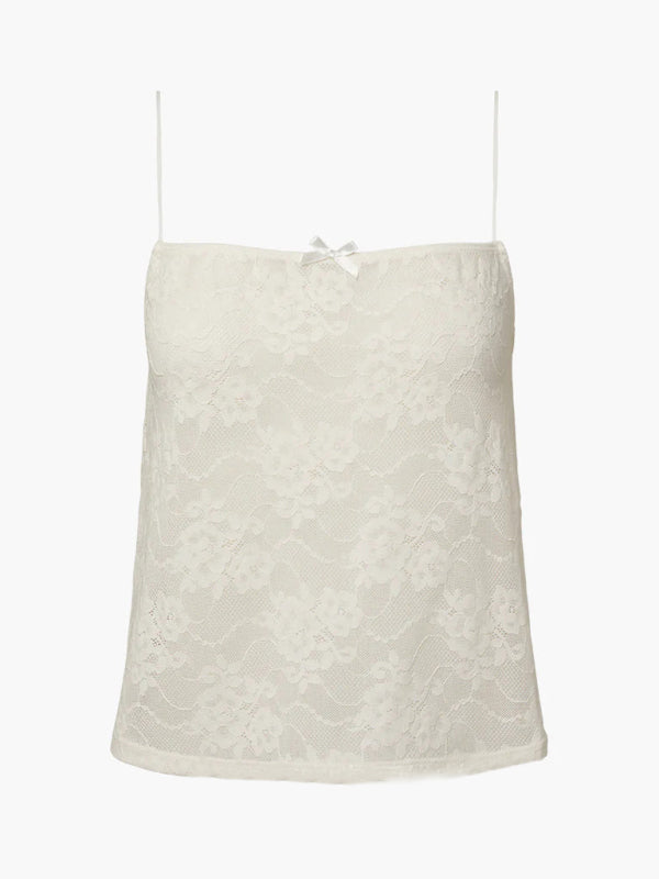 spaghetti strap lace shorts two-piece suit BLUE ZONE PLANET