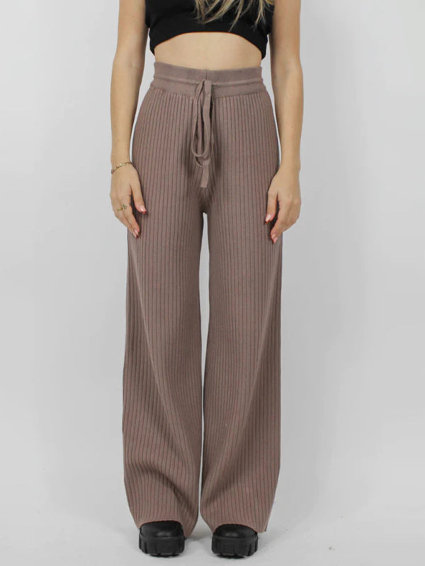 Blue Zone Planet | drawstring loose lace straight trousers BLUE ZONE PLANET
