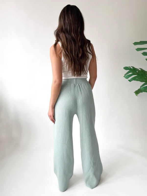 Blue Zone Planet | drawstring loose lace straight trousers BLUE ZONE PLANET
