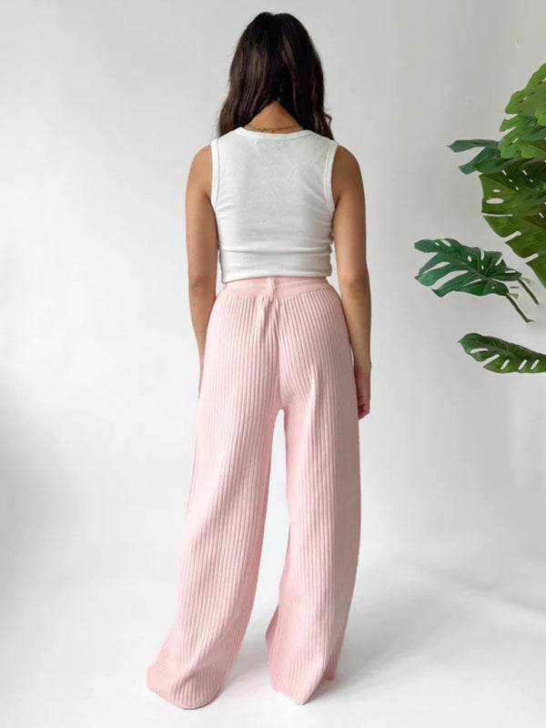 Blue Zone Planet | drawstring loose lace straight trousers BLUE ZONE PLANET