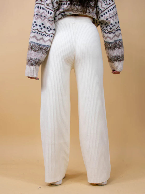 Blue Zone Planet | drawstring loose lace straight trousers BLUE ZONE PLANET