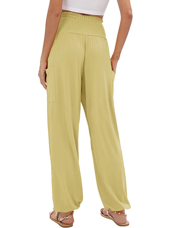 Blue Zone Planet | elastic high waist wide leg trousers BLUE ZONE PLANET