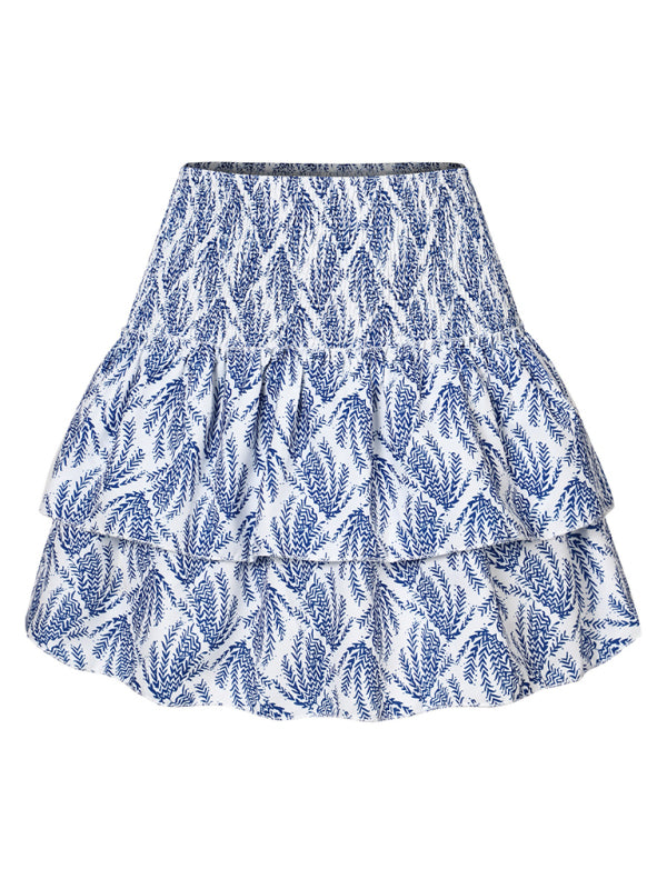 Women's Fashion Ruffled Floral Half-length Pleated Skirt kakaclo