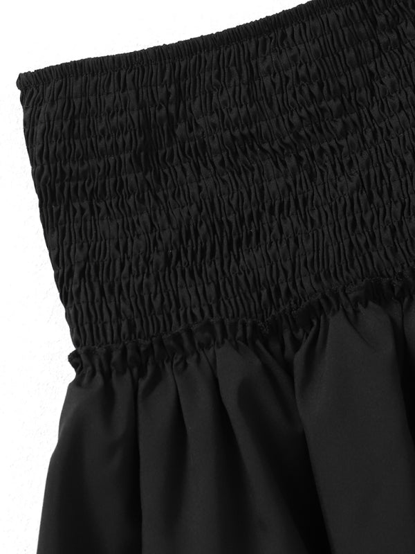 Women's Fashion Ruffled Floral Half-length Pleated Skirt kakaclo