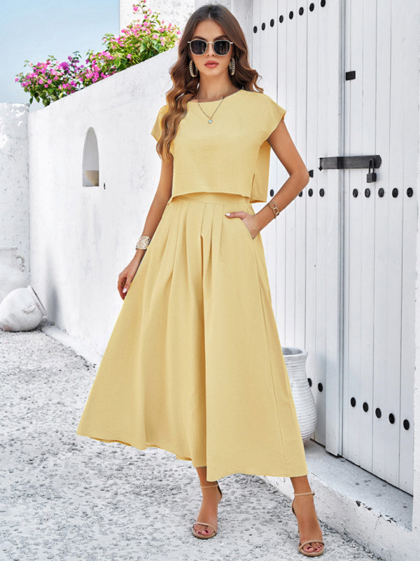 Blue Zone Planet | spring and summer sleeveless top and long skirt suit BLUE ZONE PLANET