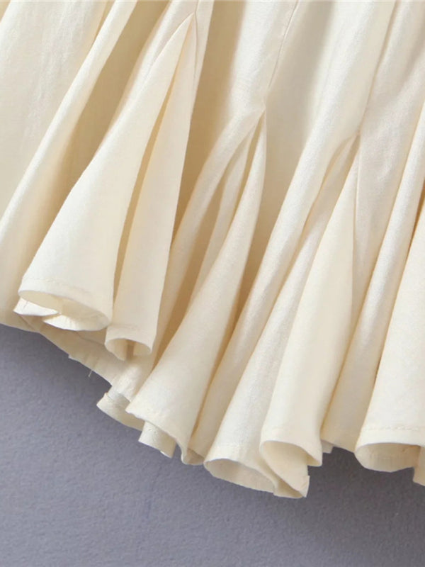 Blue Zone Planet | pleated skirt, chest pleated strapless dress BLUE ZONE PLANET