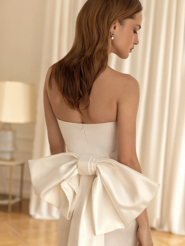 Simple White Tube Top Slim Dress BLUE ZONE PLANET