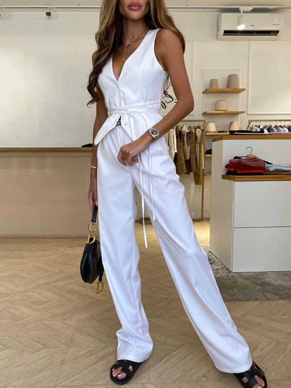 Blue Zone Planet |  lace up loose vest BLUE ZONE PLANET