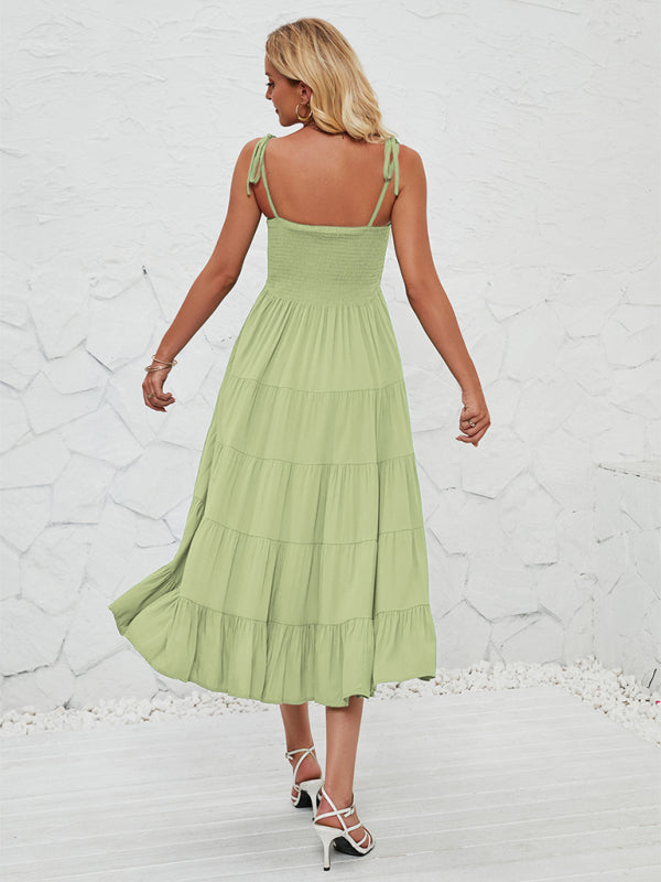 Blue Zone Planet | Elise's empire waist sleeveless spaghetti strap midi dress BLUE ZONE PLANET